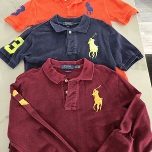 Polo by Ralph Lauren Kids' Polo Shirt - Navy, Burgundy, and Orange